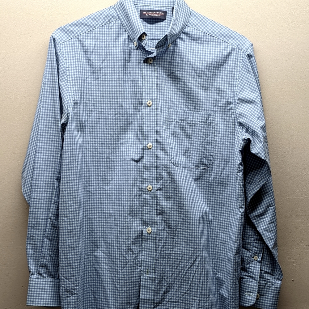 👍Round Tree Yorke Men's Shirt Plaid Size S